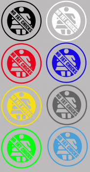 Aufkleber No Fat Chicks